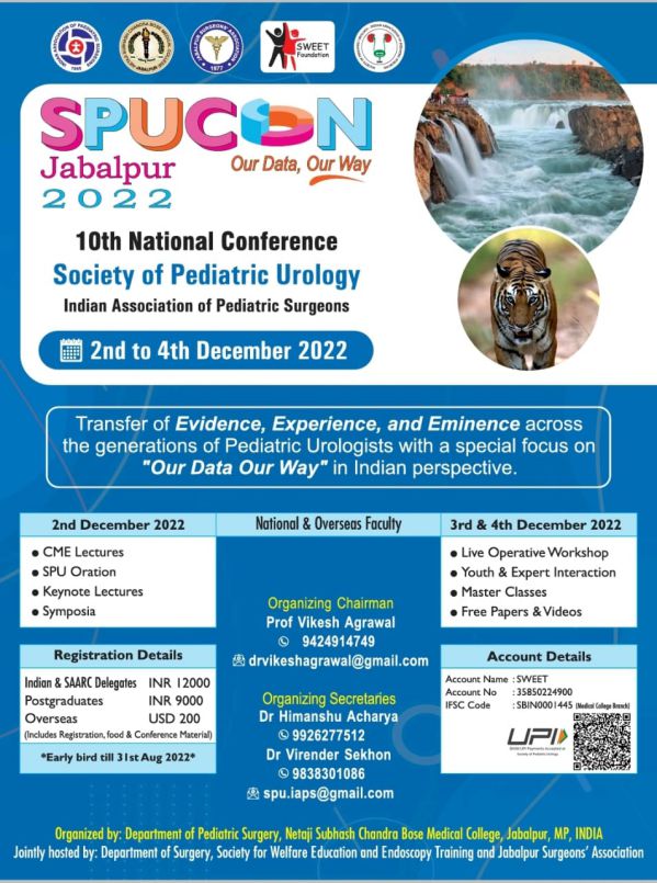 SPUCON 2022 10TH NATIONAL CONFERENCE – Tamilnadu & Pondicherry Chapter of  Indian Association of Pediatric Surgeons (TPPS)